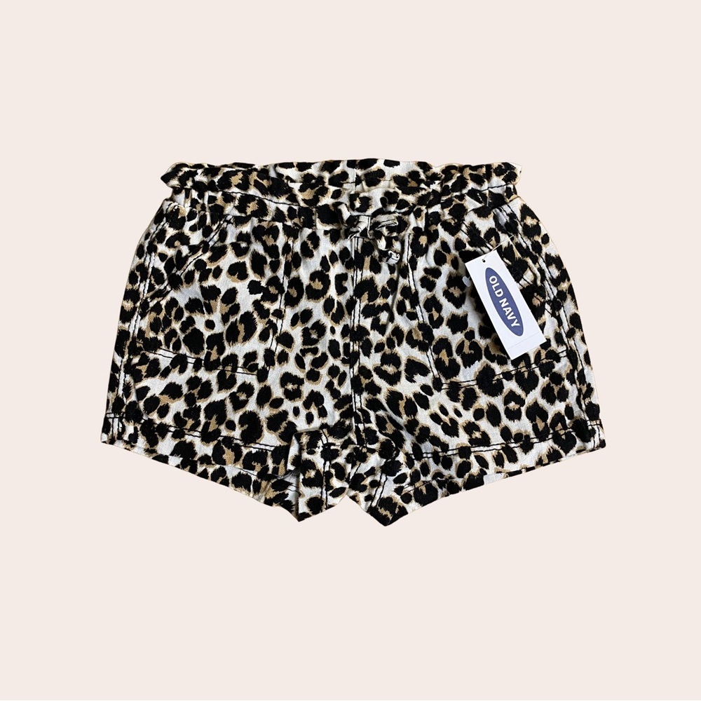 NWT Old Navy Cheetah Print Baby Shorts 6-12M